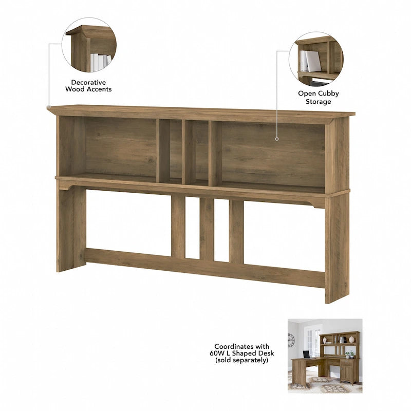 Bureau d'angle avec étagère de rangement
