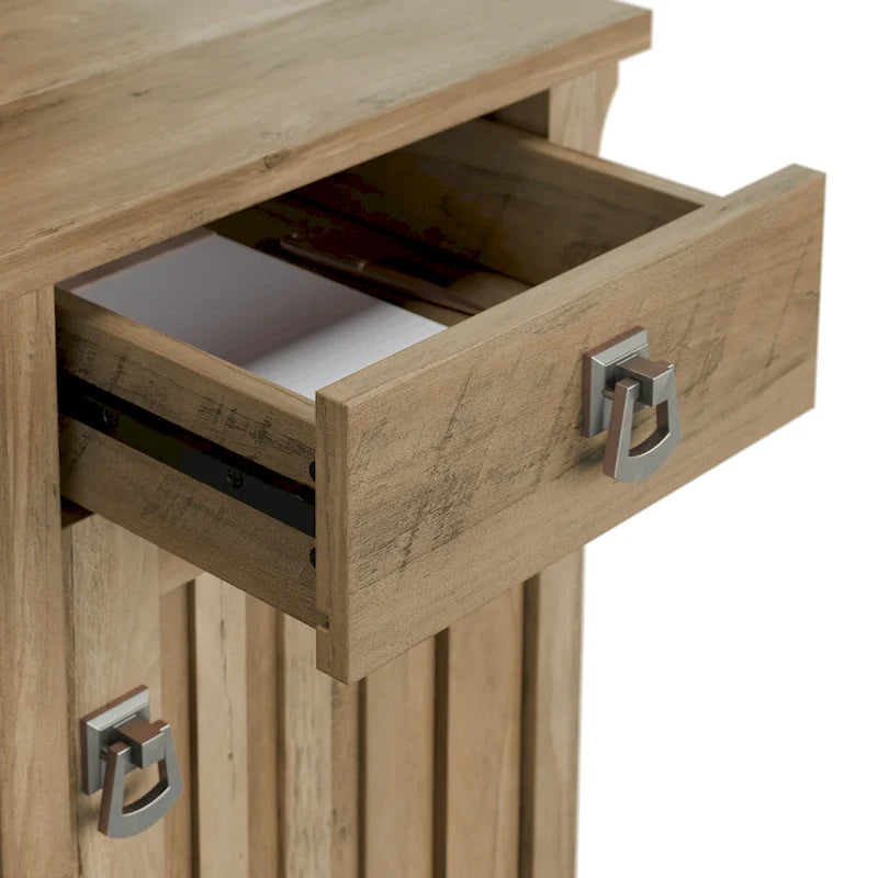 Bureau d'angle avec étagère de rangement
