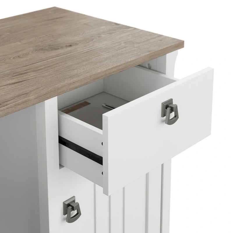 Bureau d'angle avec étagère de rangement