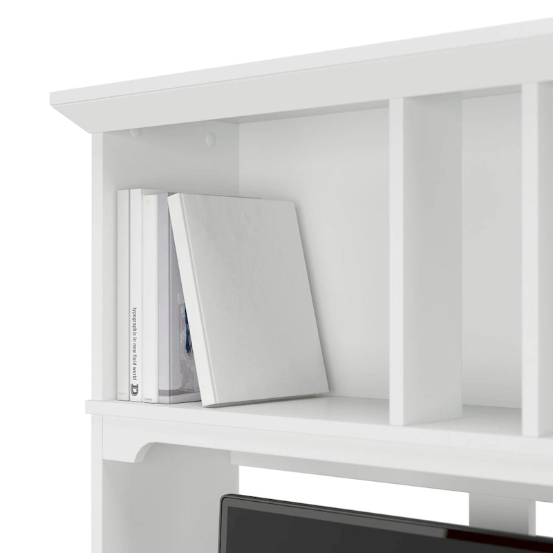 Bureau d'angle avec étagère de rangement