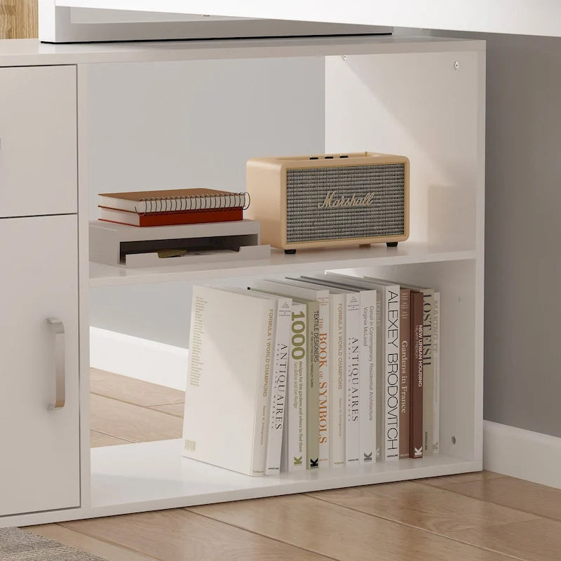 Bureau d'ordinateur d'angle en L de 55 pouces