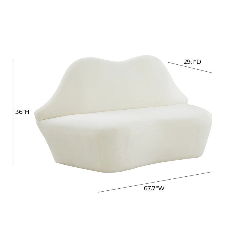 Banquette lèvre en velours
