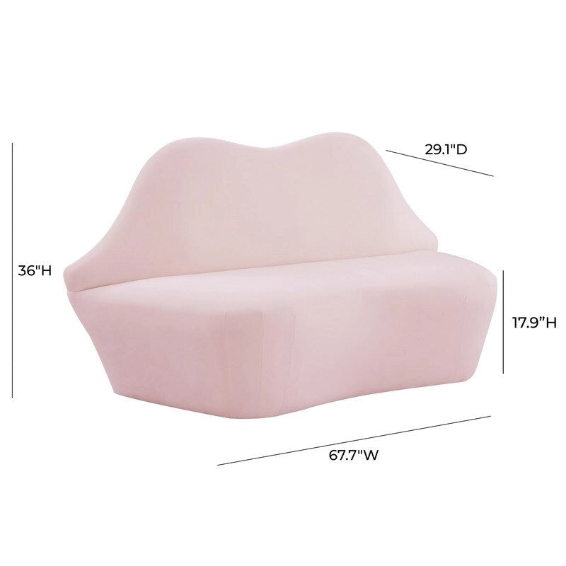 Banquette lèvre en velours