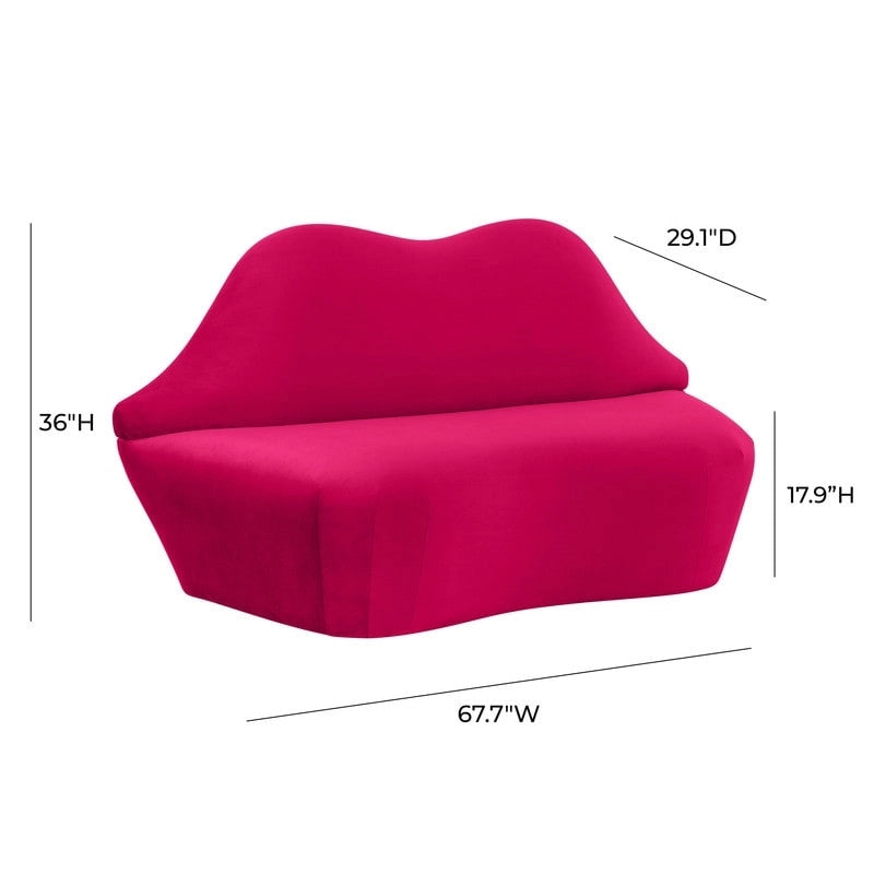 Banquette lèvre en velours