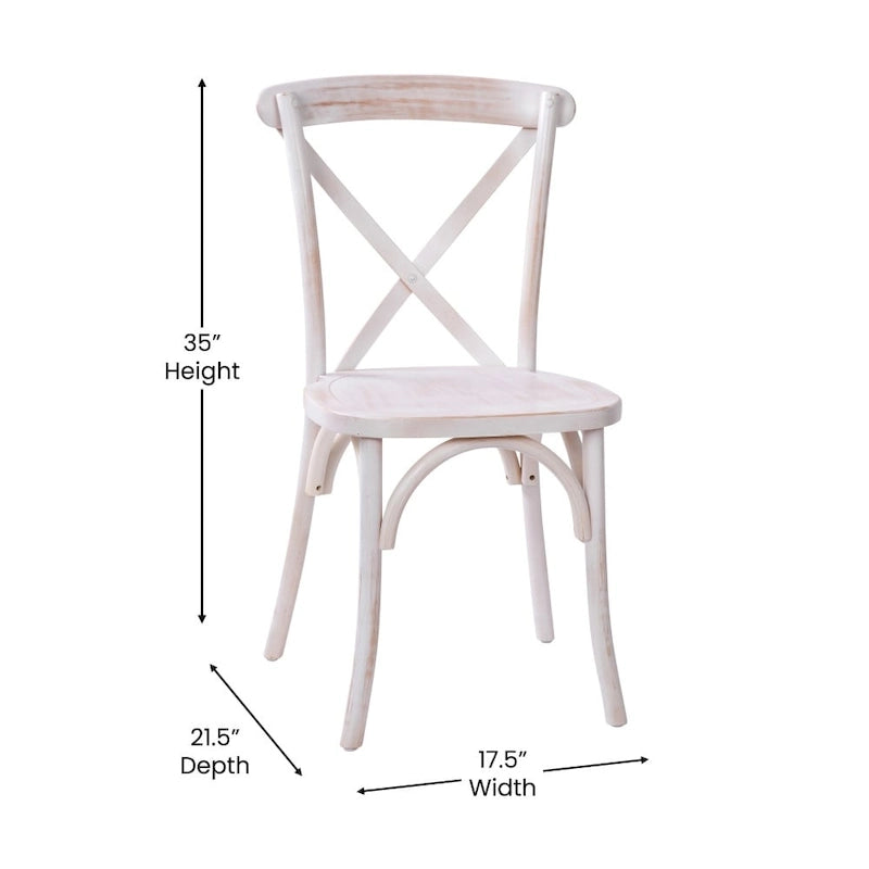 Chaise à dossier en X