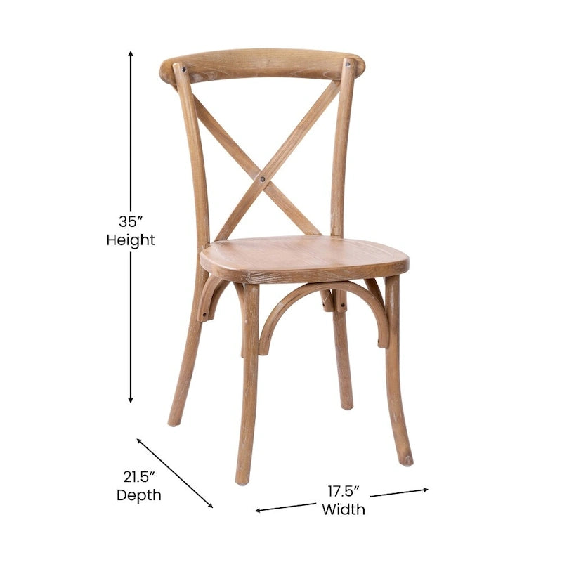 Chaise à dossier en X