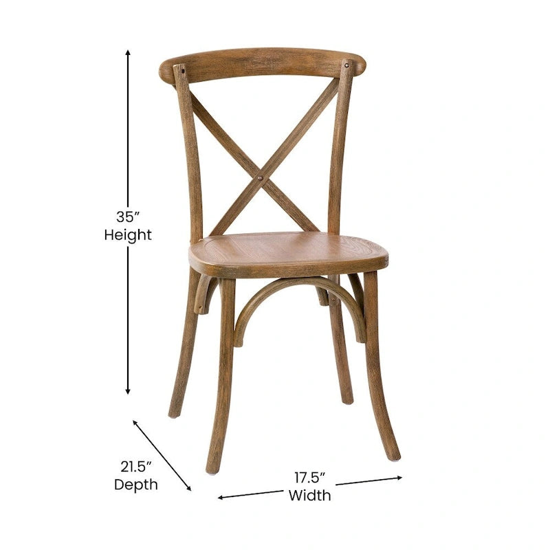 Chaise à dossier en X
