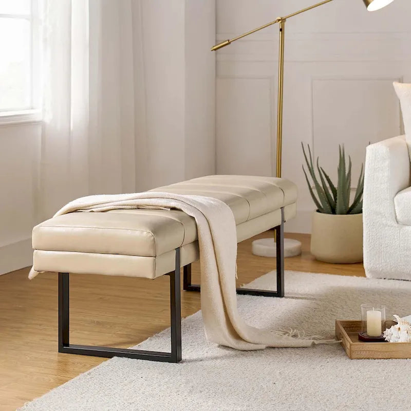 Banc matelassé de 52,5 pouces