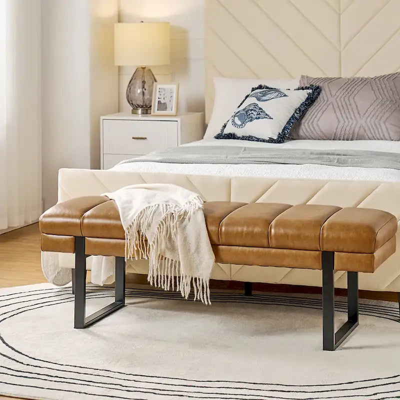 Banc matelassé de 52,5 pouces