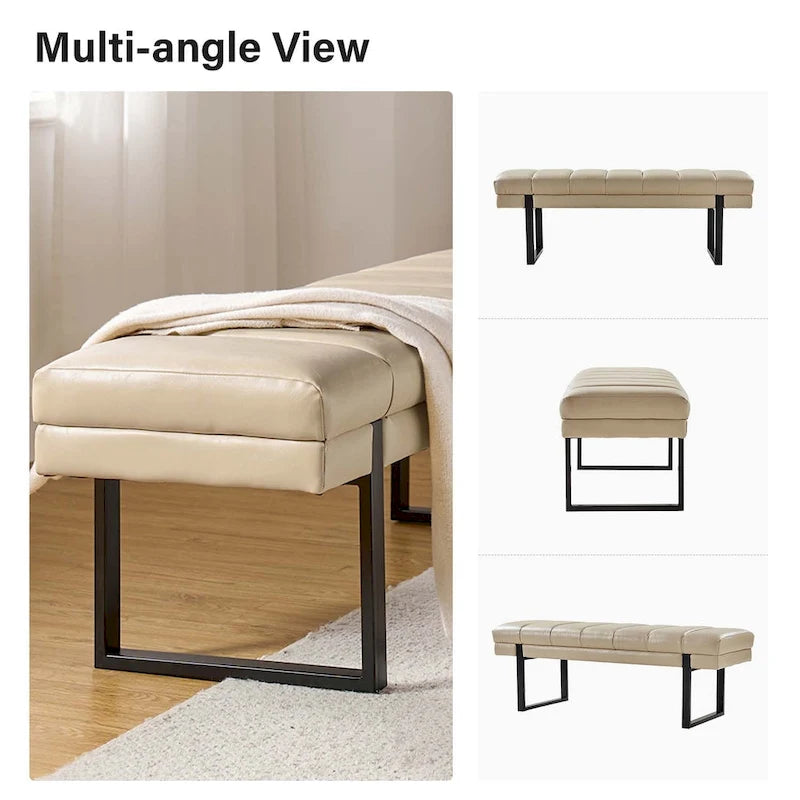 Banc matelassé de 52,5 pouces