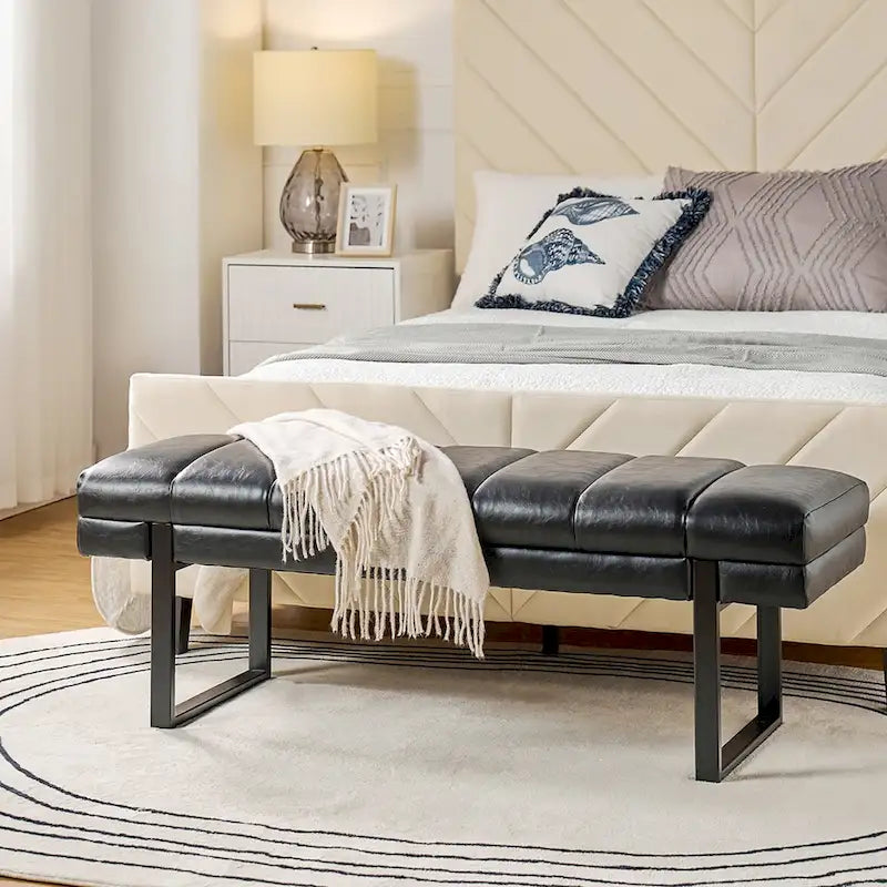 Banc matelassé de 52,5 pouces