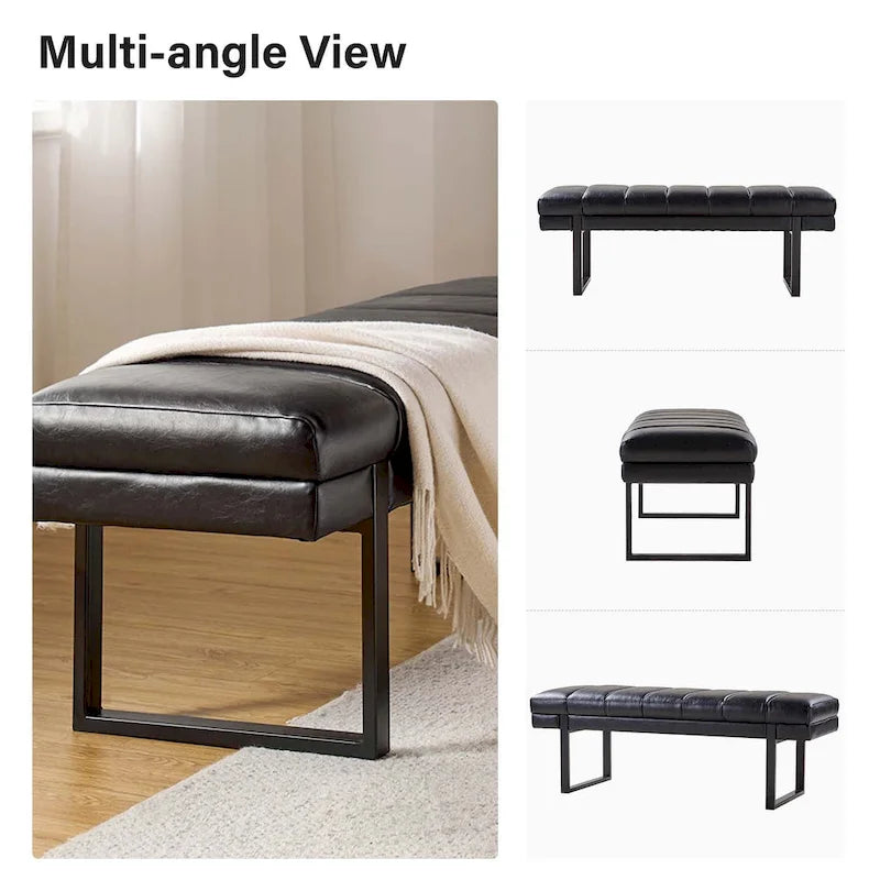 Banc matelassé de 52,5 pouces