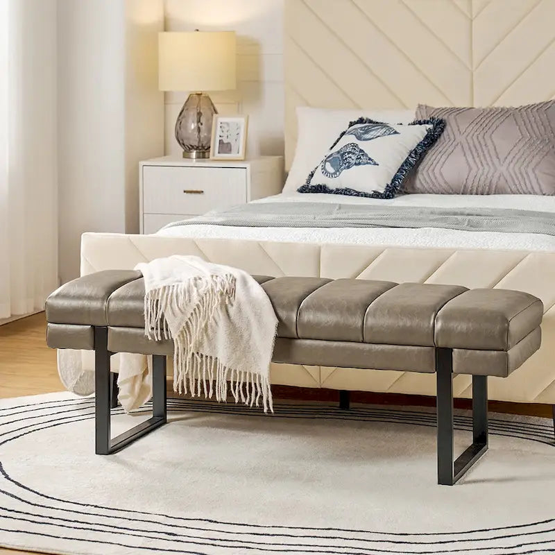 Banc matelassé de 52,5 pouces
