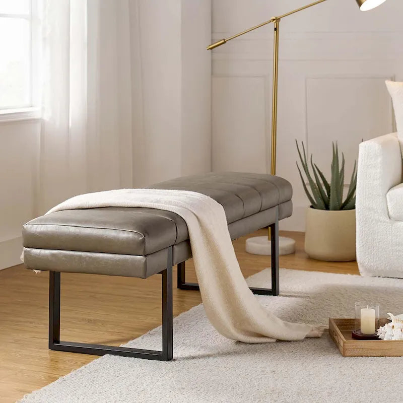 Banc matelassé de 52,5 pouces