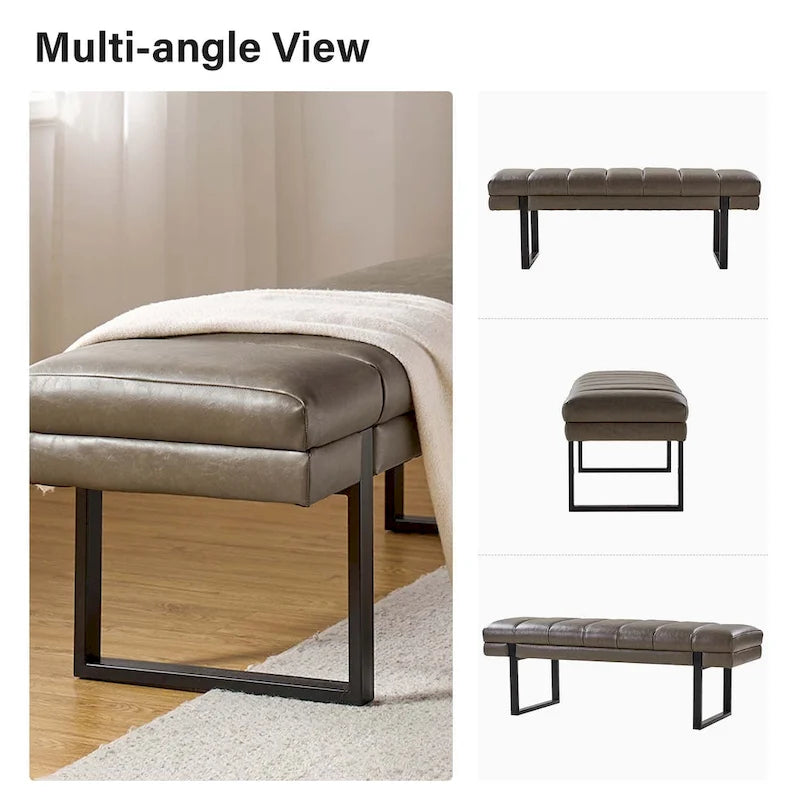 Banc matelassé de 52,5 pouces