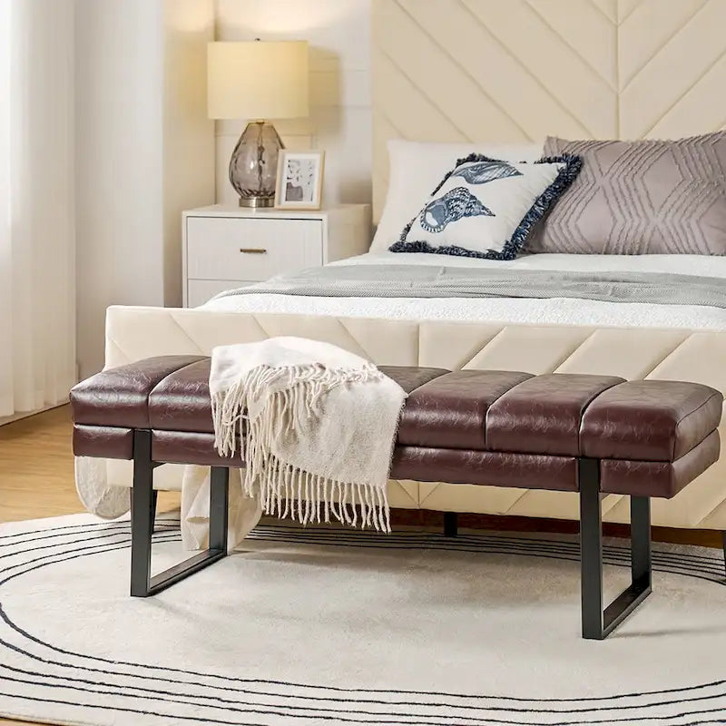 Banc matelassé de 52,5 pouces