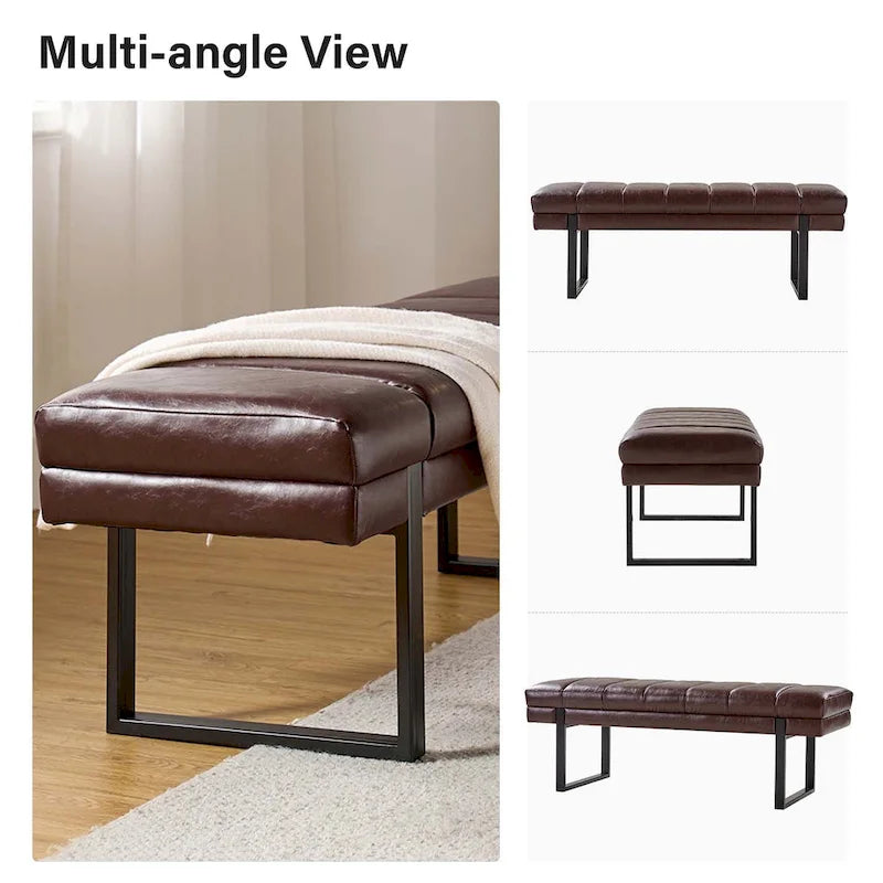 Banc matelassé de 52,5 pouces