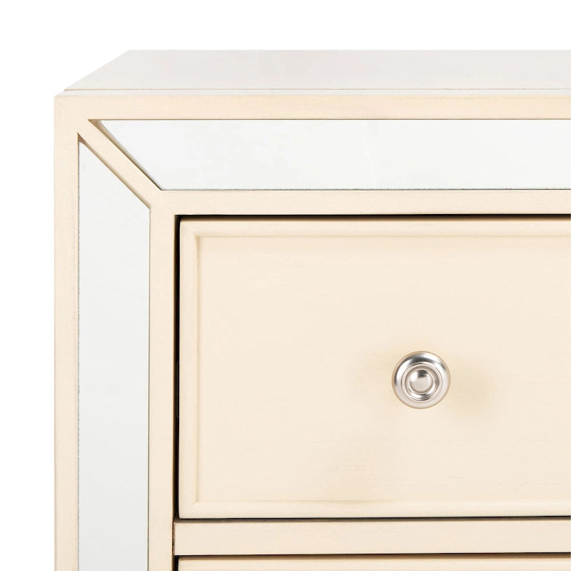Commode à trois tiroirs avec miroir
