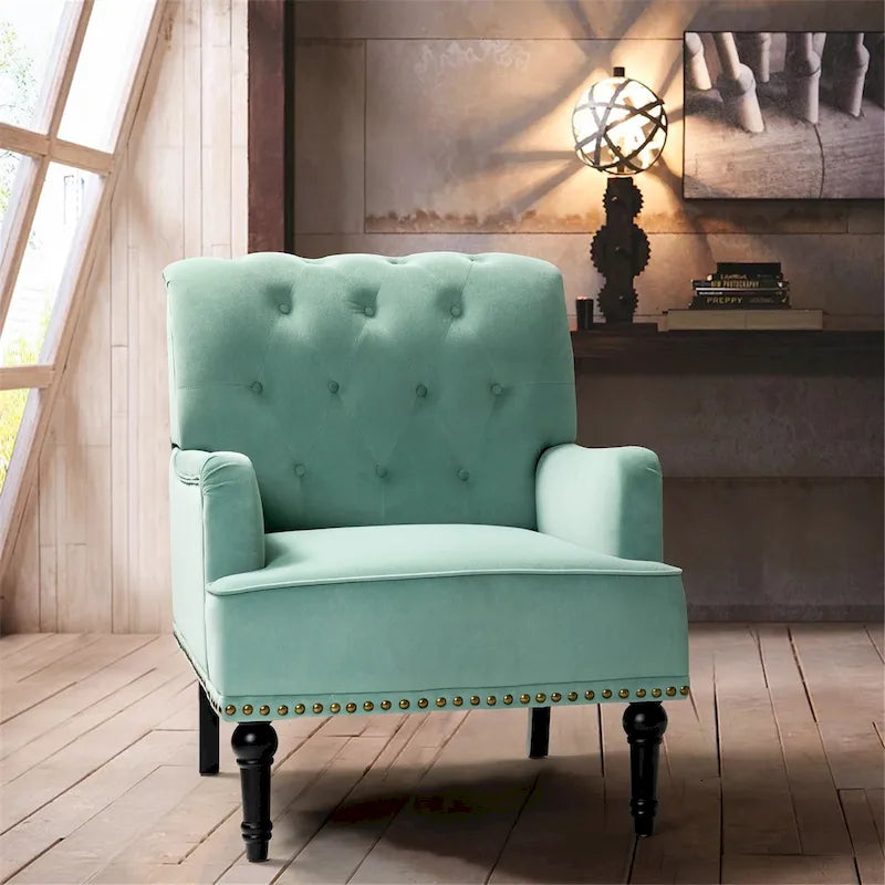 Fauteuil club capitonné de style transitoire