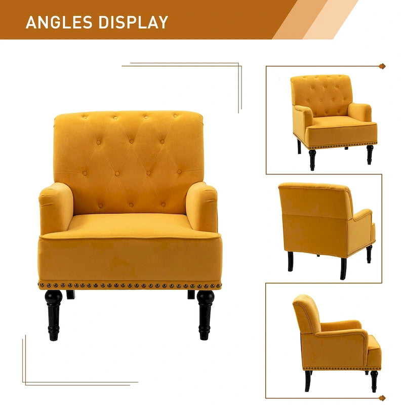 Fauteuil club capitonné de style transitoire