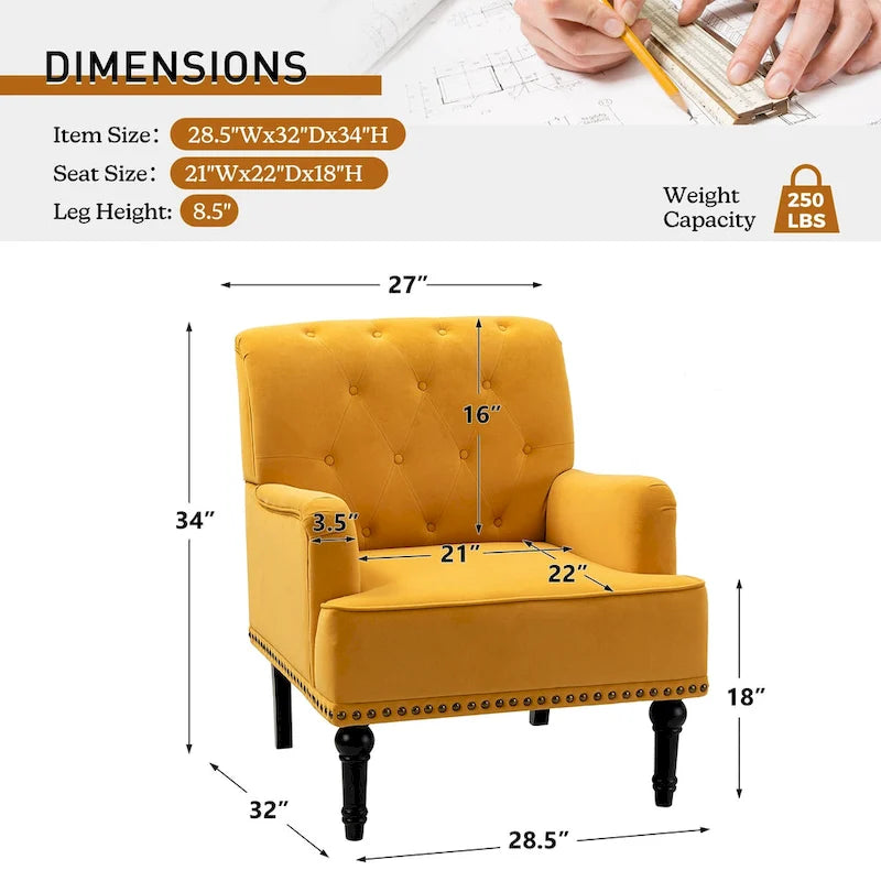Fauteuil club capitonné de style transitoire