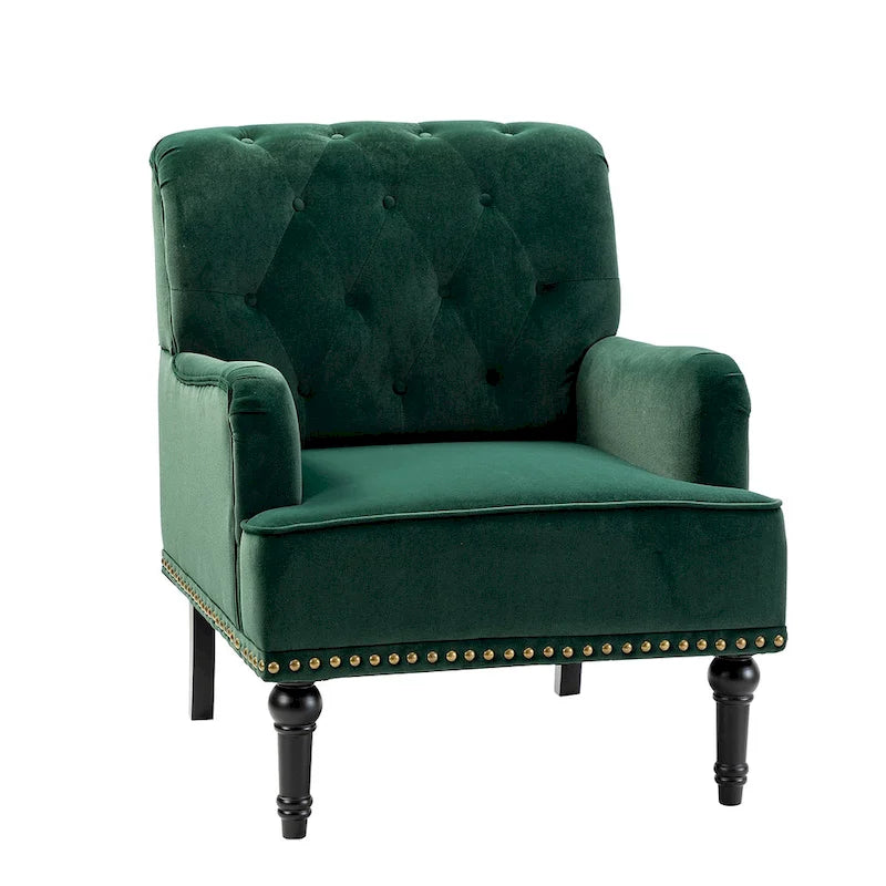 Fauteuil club capitonné de style transitoire