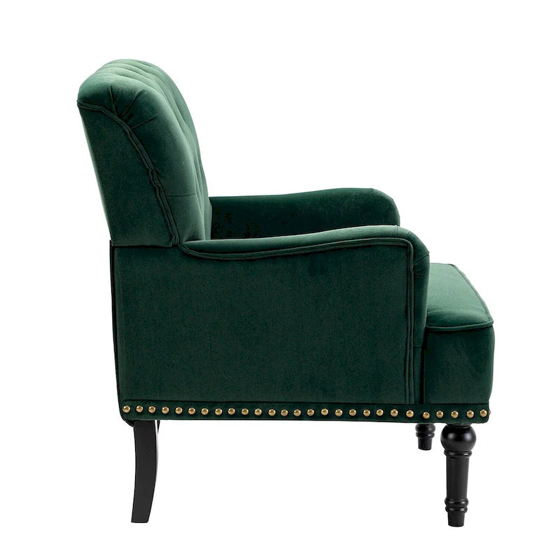 Fauteuil club capitonné de style transitoire