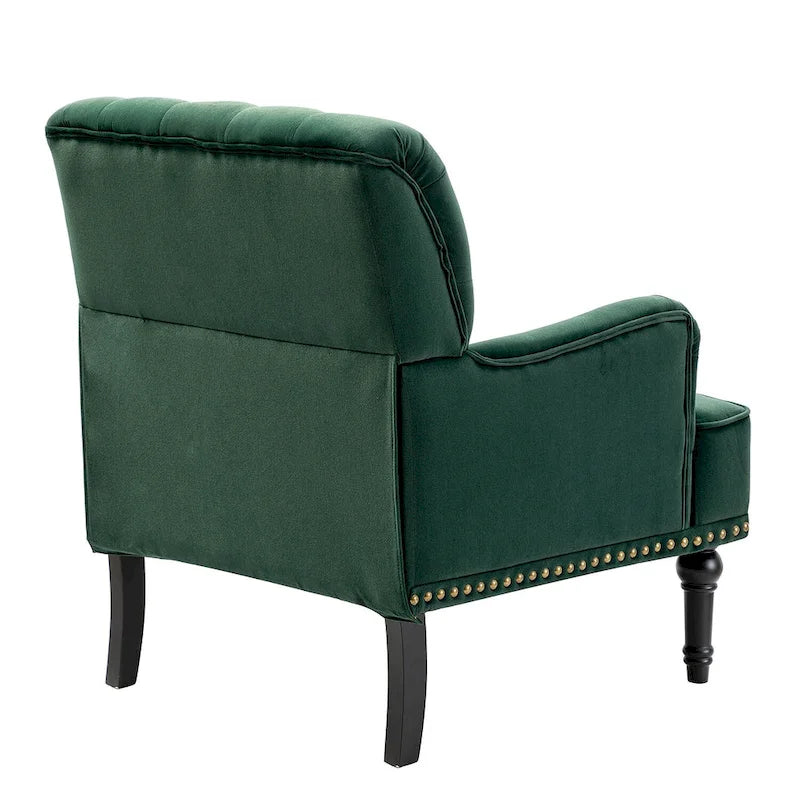 Fauteuil club capitonné de style transitoire