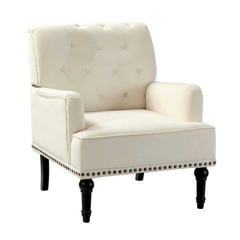 Fauteuil club capitonné de style transitoire