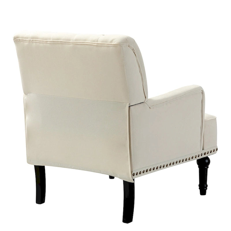 Fauteuil club capitonné de style transitoire