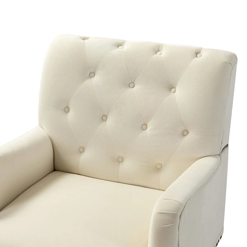Fauteuil club capitonné de style transitoire