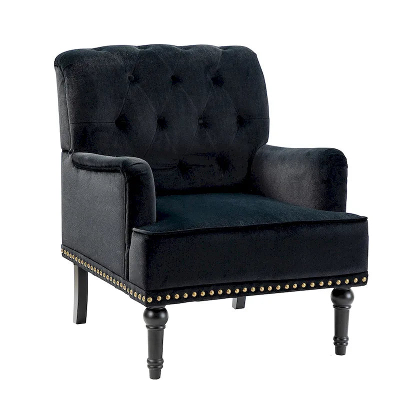 Fauteuil club capitonné de style transitoire