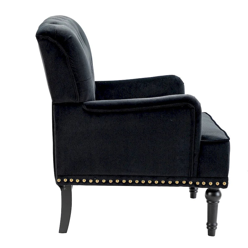 Fauteuil club capitonné de style transitoire