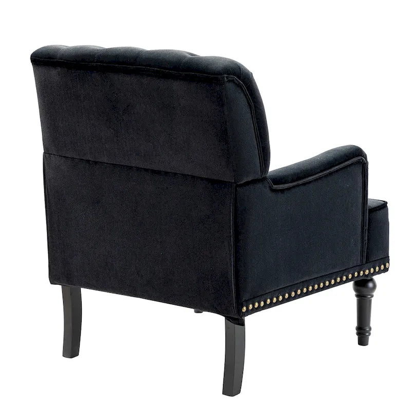 Fauteuil club capitonné de style transitoire