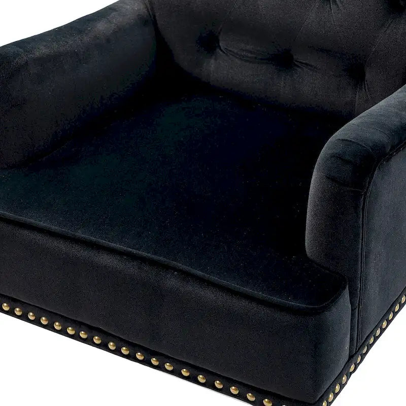 Fauteuil club capitonné de style transitoire