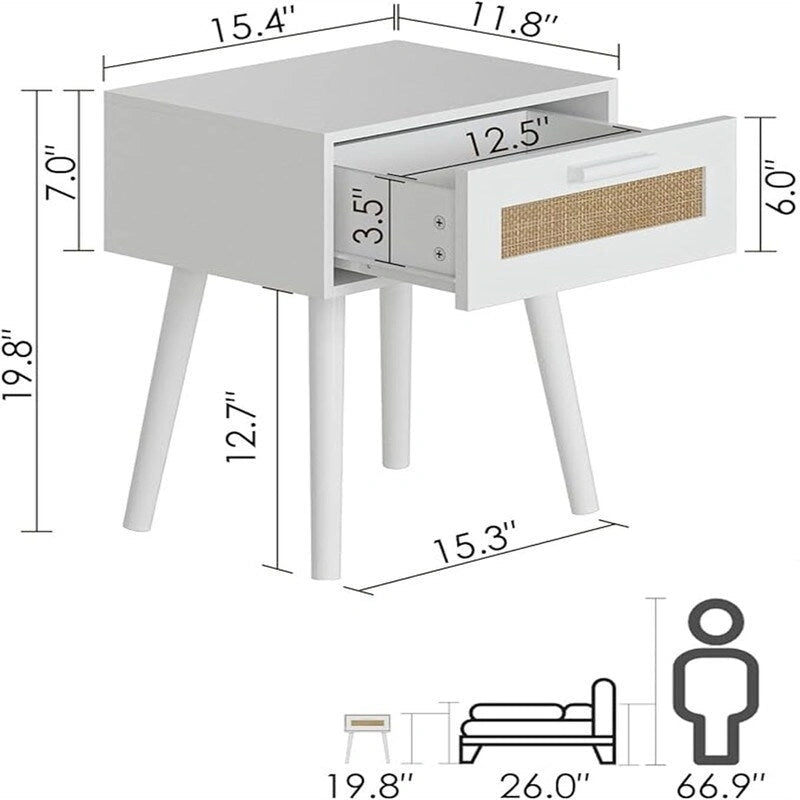 Tables de nuit en bois pour chambre à coucher