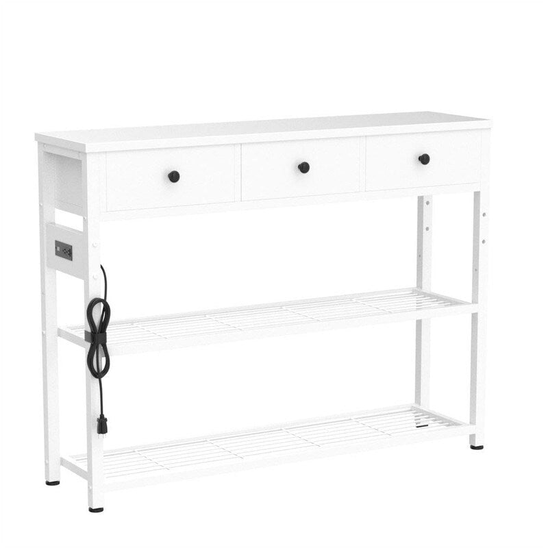 Table d'entrée de 47 pouces avec prises et ports USB