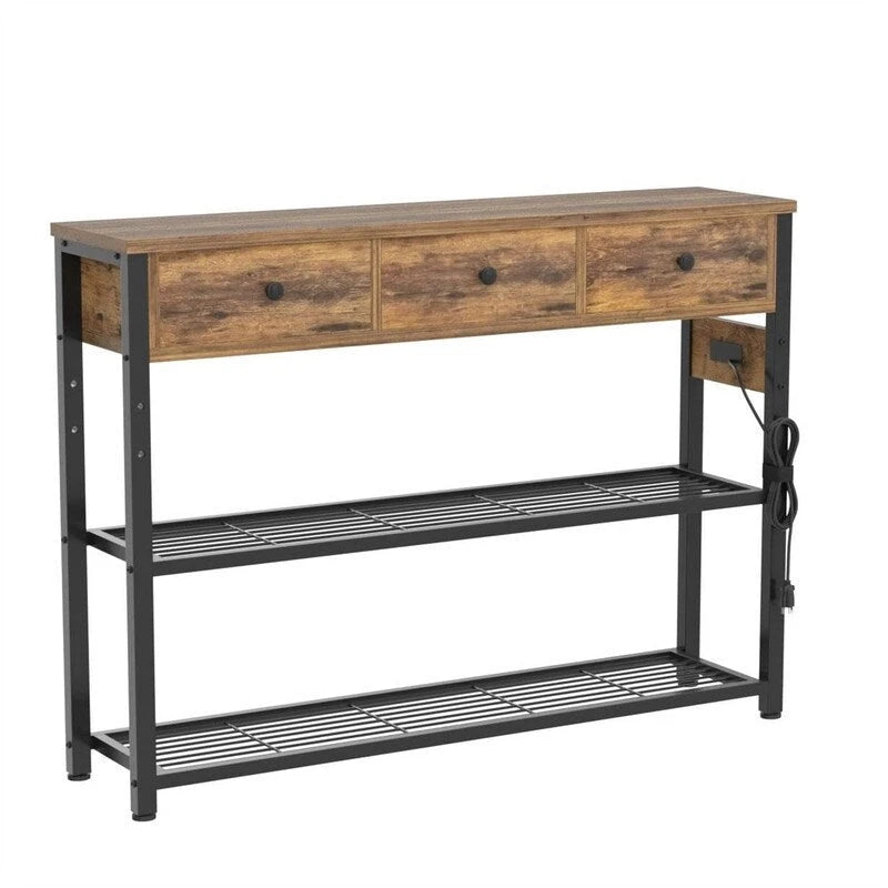Table d'entrée de 47 pouces avec prises et ports USB